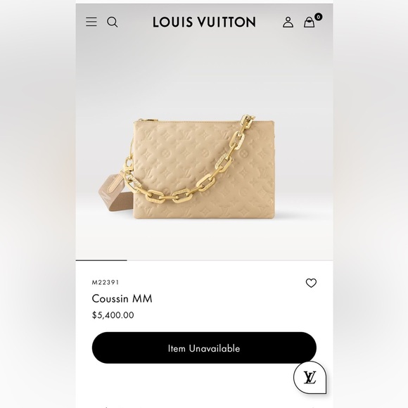 LOUIS VUITTON COUSSIN PM HANDBAG - Picture 1 of 3